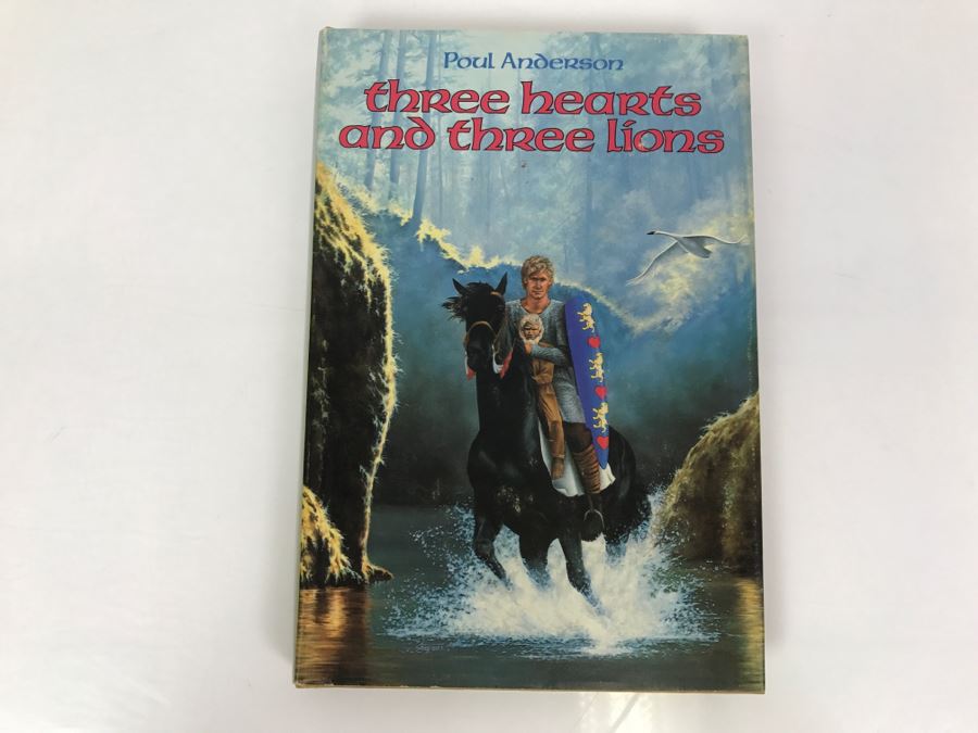 Signed Hardcover Book Three Hearts And Three Lions By Poul Anderson [Photo 2]
