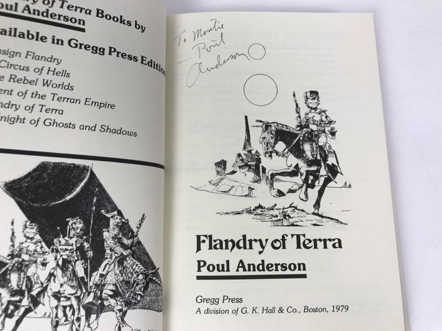 Signed Hardcover Book Flandry Of Terra By Poul Anderson [Photo 6]