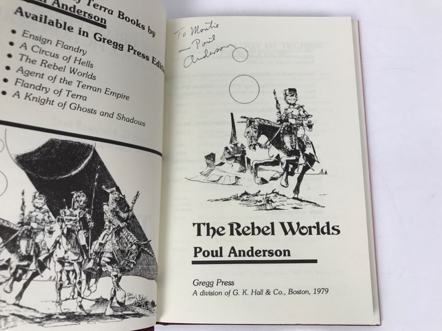 Signed Hardcover Book The Rebel Worlds By Poul Anderson [Photo 5]