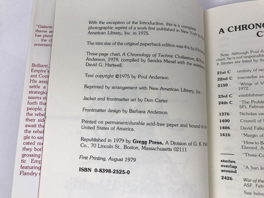 Signed Hardcover Book The Rebel Worlds By Poul Anderson [Photo 8]