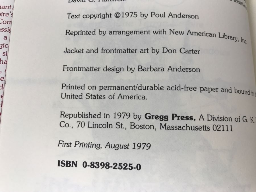 Signed Hardcover Book The Rebel Worlds By Poul Anderson [Photo 9]