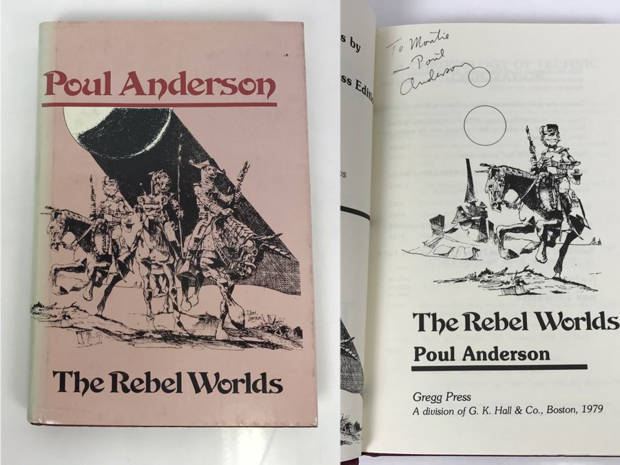 Signed Hardcover Book The Rebel Worlds By Poul Anderson [Photo 1]