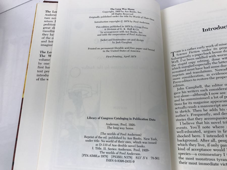 Signed First Printing 1978 The Long Way Home By Poul Anderson [Photo 9]