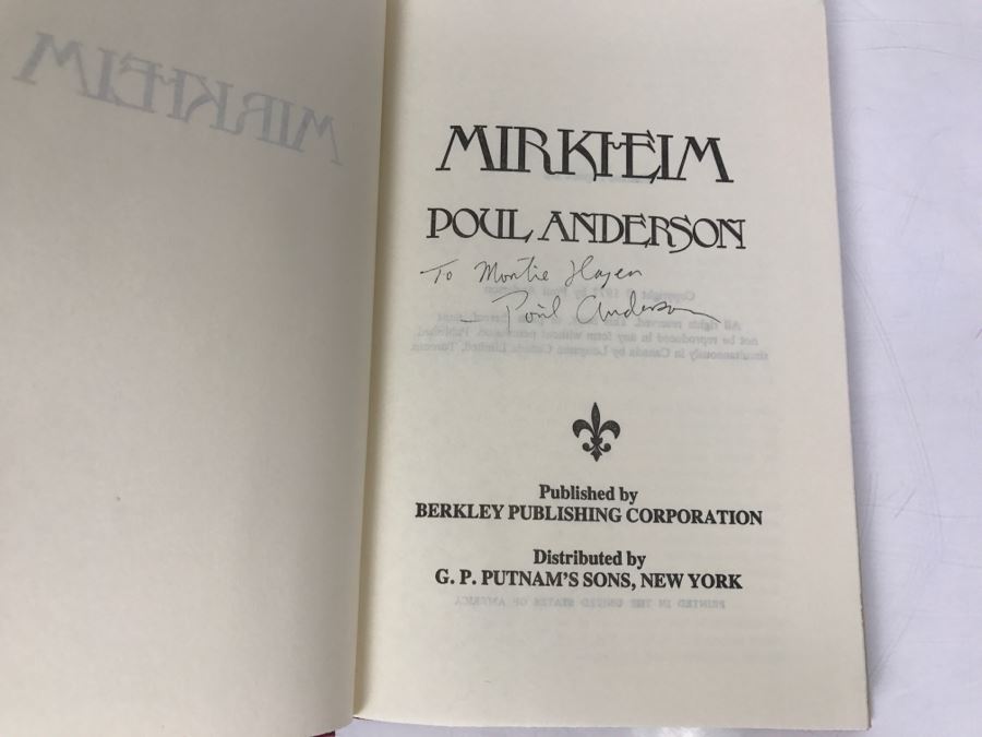 Signed Hardcover Book MIRKHEIM By Poul Anderson [Photo 5]