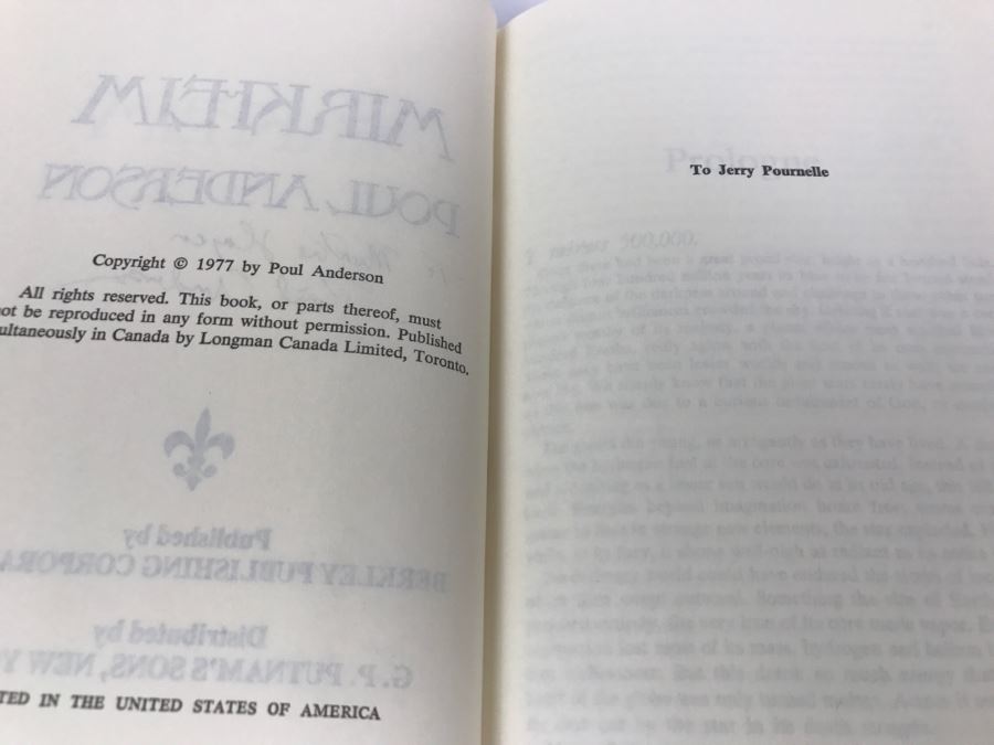 Signed Hardcover Book MIRKHEIM By Poul Anderson [Photo 9]