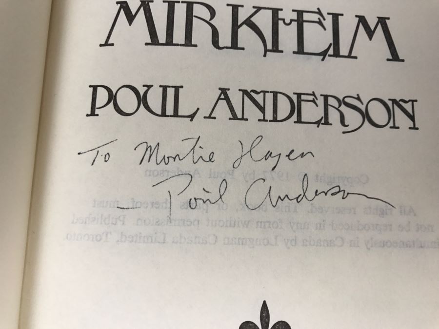 Signed Hardcover Book MIRKHEIM By Poul Anderson [Photo 7]