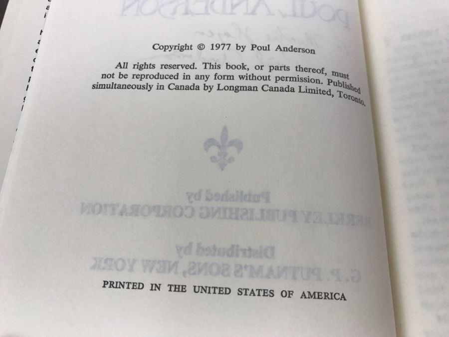 Signed Hardcover Book MIRKHEIM By Poul Anderson [Photo 8]