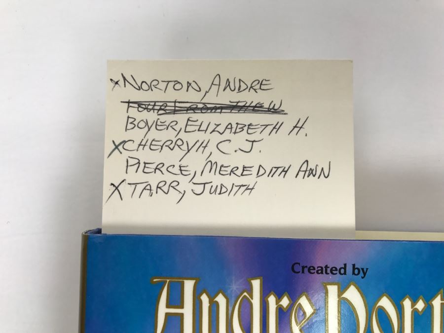 Signed First Edition 1989 Hardcover Book Four From The Witch World Created By Andre Norton - Signed By Andre Norton, C.J. Cherryh And Judith Tarr [Photo 4]