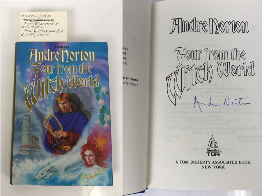 Signed First Edition 1989 Hardcover Book Four From The Witch World Created By Andre Norton - Signed By Andre Norton, C.J. Cherryh And Judith Tarr