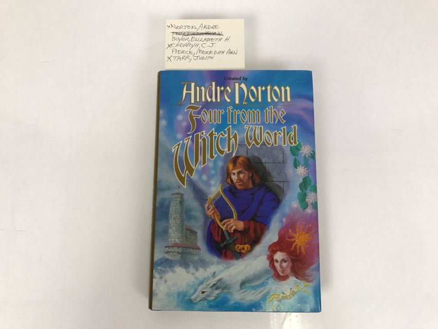 Signed First Edition 1989 Hardcover Book Four From The Witch World Created By Andre Norton - Signed By Andre Norton, C.J. Cherryh And Judith Tarr [Photo 2]