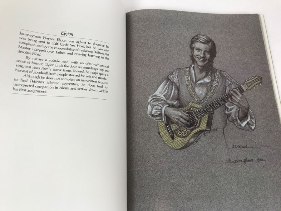 Signed First Edition 1988 Hardcover Book The People Of Pern By Robin Wood And Anne McCaffrey - Signed By Anne McCaffrey [Photo 14]