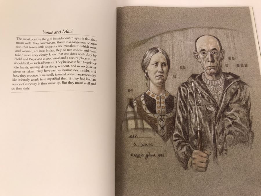 Signed First Edition 1988 Hardcover Book The People Of Pern By Robin Wood And Anne McCaffrey - Signed By Anne McCaffrey [Photo 15]