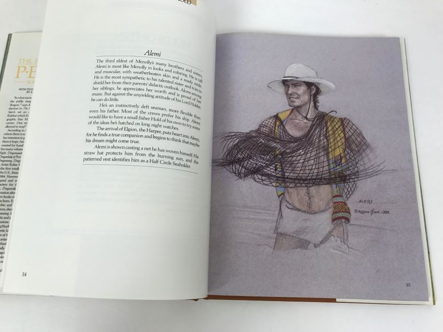 Signed First Edition 1988 Hardcover Book The People Of Pern By Robin Wood And Anne McCaffrey - Signed By Anne McCaffrey [Photo 13]