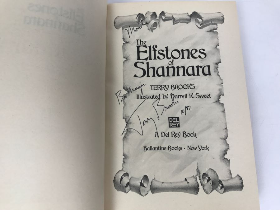 Signed First Edition 1982 Paperback Book The Elfstones Of Shannara By Terrry Brooks [Photo 5]