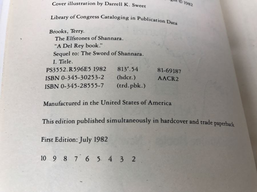 Signed First Edition 1982 Paperback Book The Elfstones Of Shannara By Terrry Brooks [Photo 10]