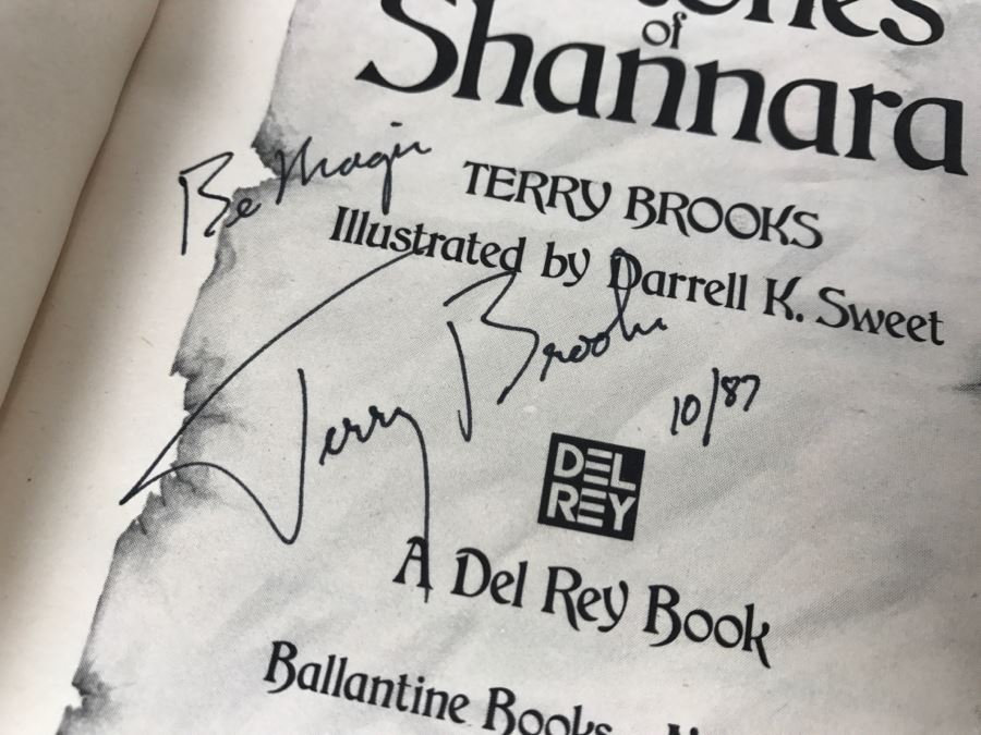 Signed First Edition 1982 Paperback Book The Elfstones Of Shannara By Terrry Brooks [Photo 8]