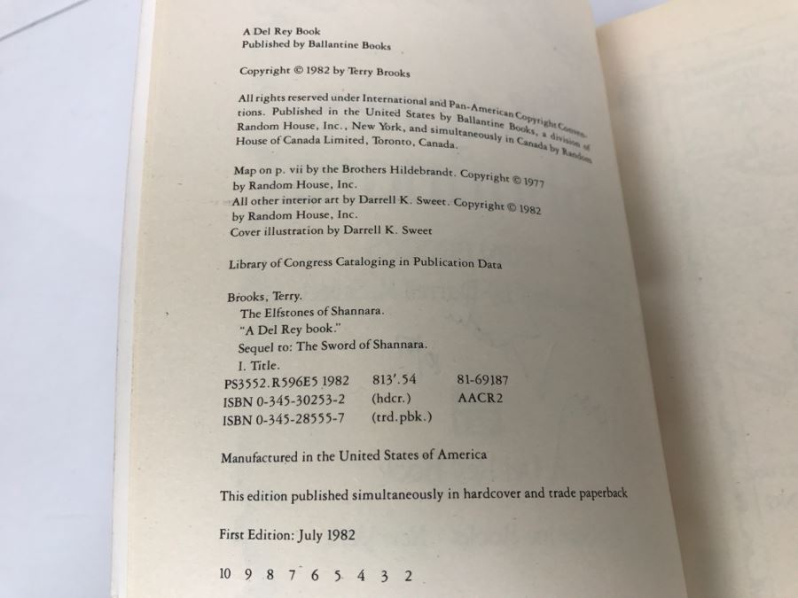 Signed First Edition 1982 Paperback Book The Elfstones Of Shannara By Terrry Brooks [Photo 9]