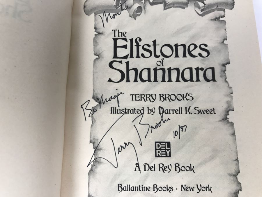 Signed First Edition 1982 Paperback Book The Elfstones Of Shannara By Terrry Brooks [Photo 6]