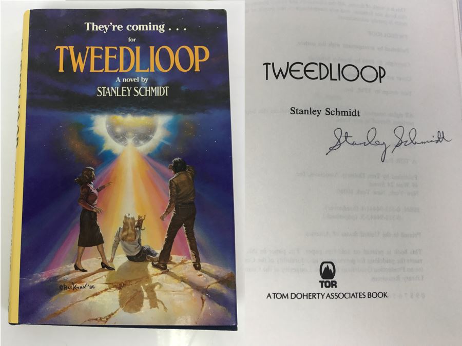 Signed First Printing 1986 Hardcover Book TWEEDLIOOP By Stanley Schmidt