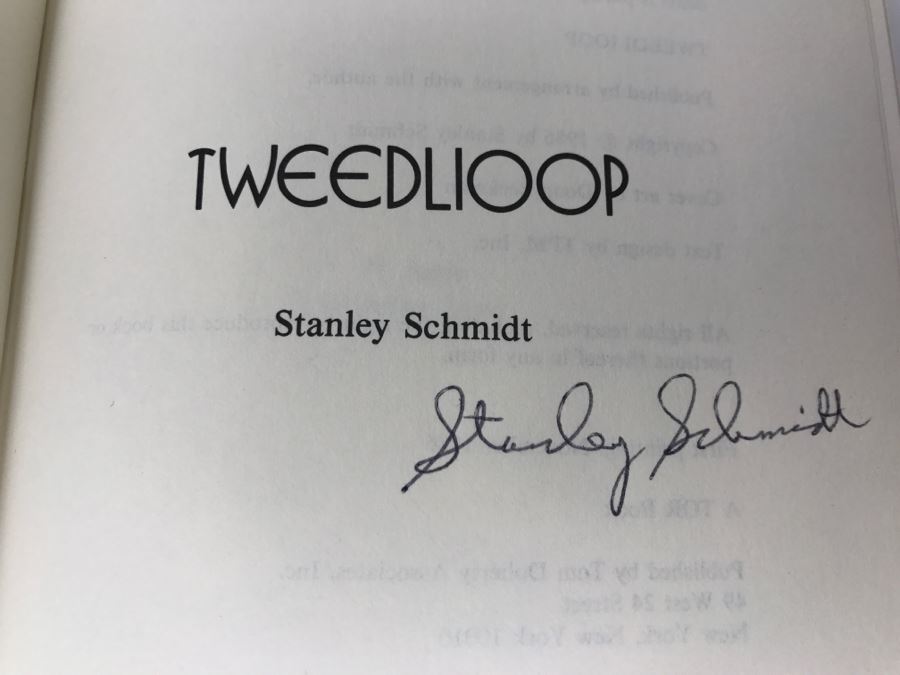 Signed First Printing 1986 Hardcover Book TWEEDLIOOP By Stanley Schmidt [Photo 6]