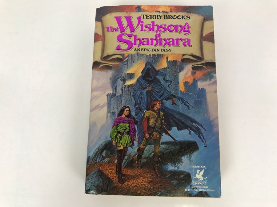 Signed First Edition 1985 Paperback Book The Wishsong Of Shannara By Terry Brooks [Photo 2]