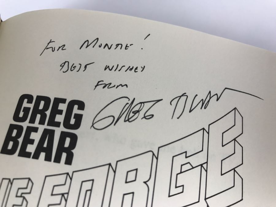 Signed First Printing 1987 Hardcover Book The Forge Of God By Greg Bear [Photo 7]