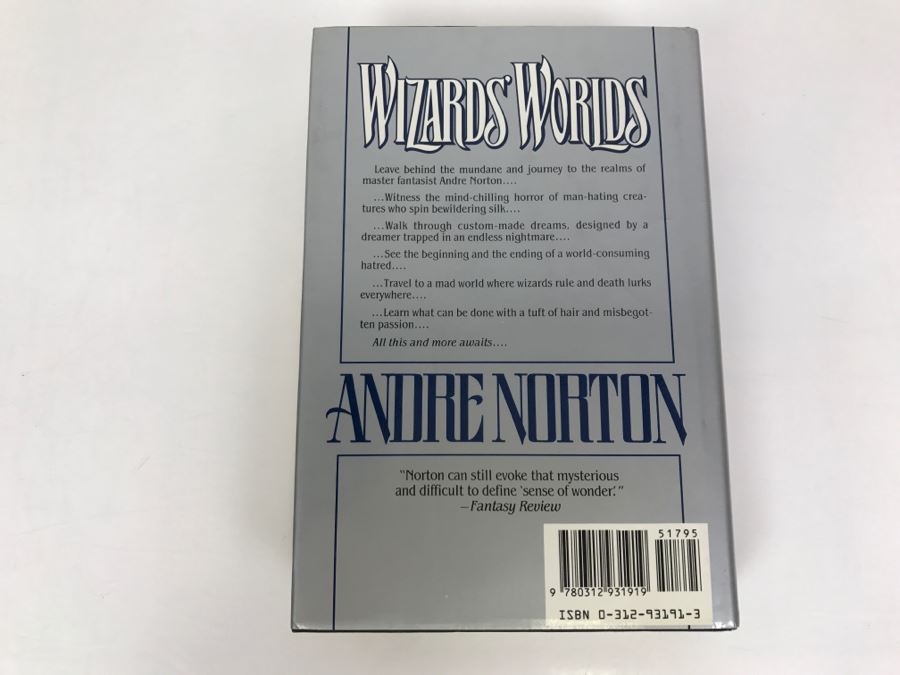 Signed First Edition 1989 Hardcover Book Wizards' Worlds By Andre Norton [Photo 4]