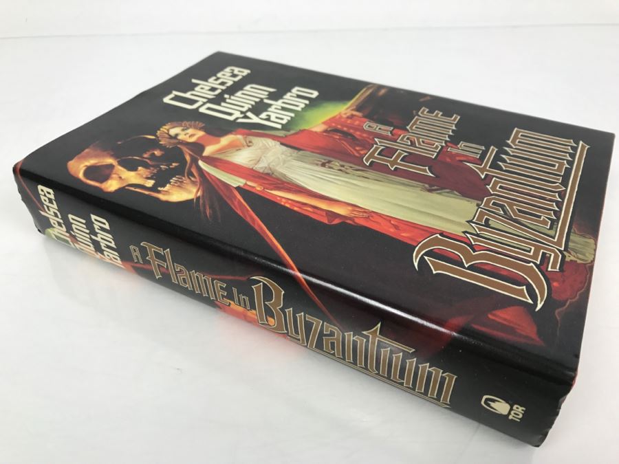 Signed First Printing 1987 Hardcover Book A Flame In Byzantium By Chelsea Quinn Yarbro [Photo 3]