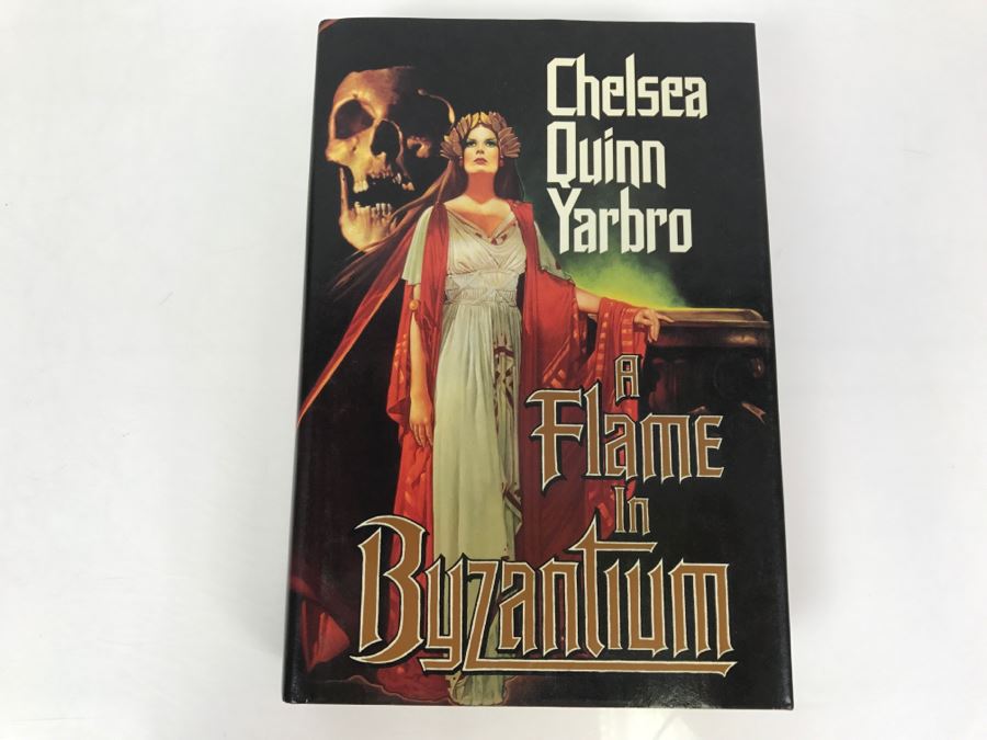 Signed First Printing 1987 Hardcover Book A Flame In Byzantium By Chelsea Quinn Yarbro [Photo 2]