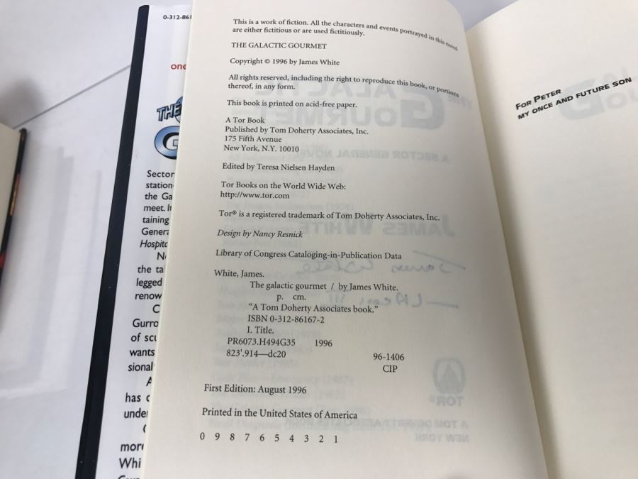 Signed First Edition 1996 Hardcover Book The Galactic Gourmet By James White [Photo 8]