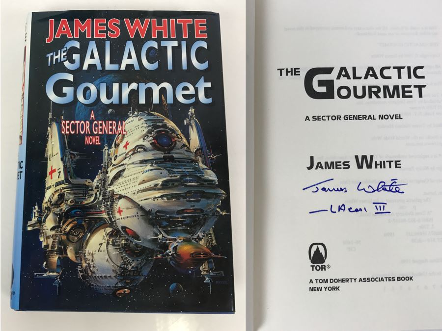 Signed First Edition 1996 Hardcover Book The Galactic Gourmet By James White