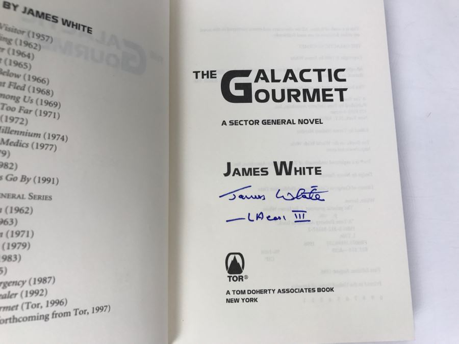 Signed First Edition 1996 Hardcover Book The Galactic Gourmet By James White [Photo 5]