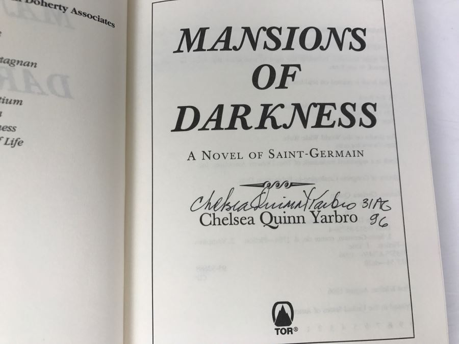 Signed First Edition 1996 Hardcover Book Mansions Of Darkness By Chelsea Quinn Yarbro [Photo 6]
