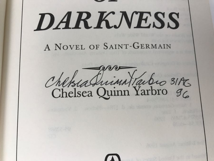Signed First Edition 1996 Hardcover Book Mansions Of Darkness By Chelsea Quinn Yarbro [Photo 7]