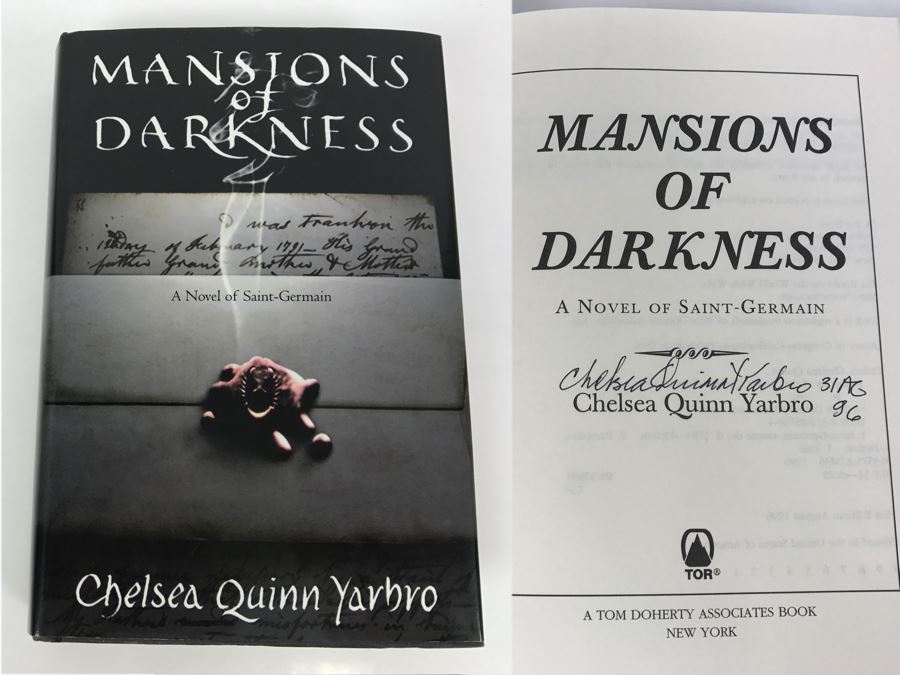 Signed First Edition 1996 Hardcover Book Mansions Of Darkness By Chelsea Quinn Yarbro