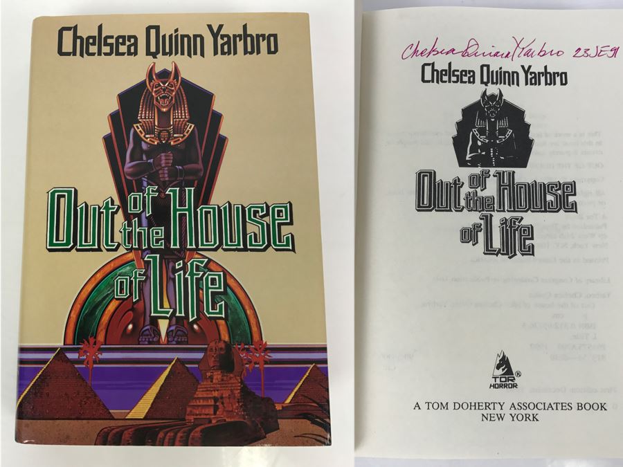 Signed First Edition 1990 Hardcover Book Out Of The House Of Life By Chelsea Quinn Yarbro