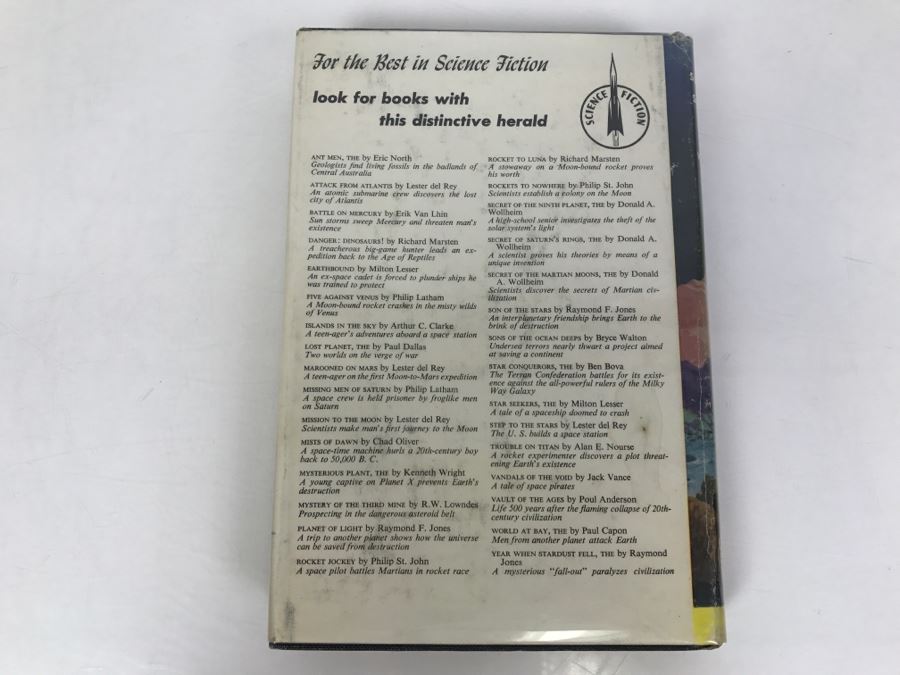 Vintage 1954 First Edition Hardcover Book The Secret Of Saturn's Rings By Donald A. Wollheim Science Fiction Novel [Photo 3]