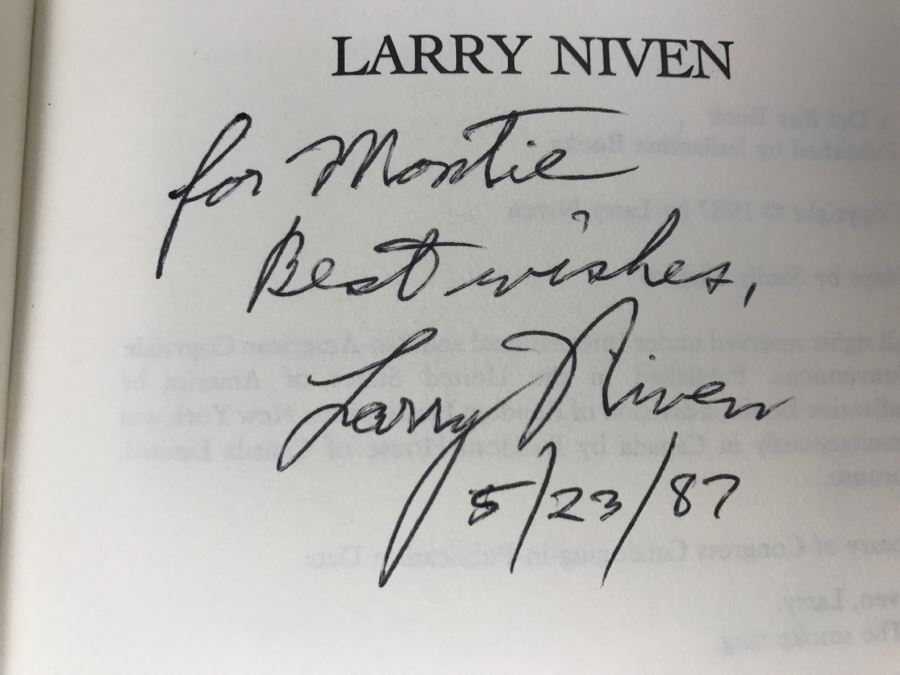 Signed First Edition 1987 Hardcover Book The Smoke Ring By Larry Niven [Photo 7]