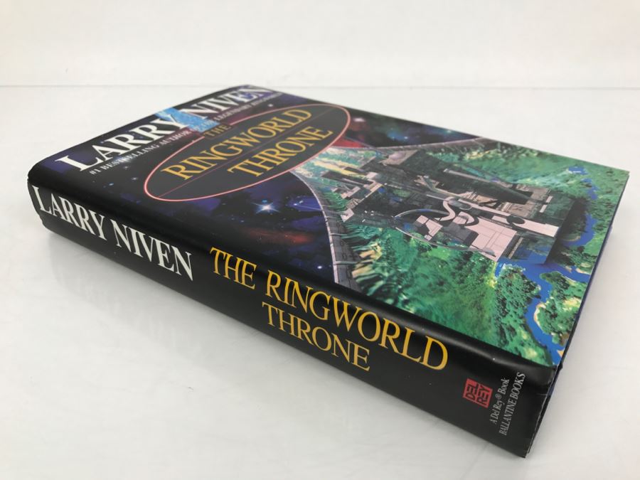 Signed First Edition 1996 Hardcover Book The Ringworld Throne By Larry Nevin [Photo 3]
