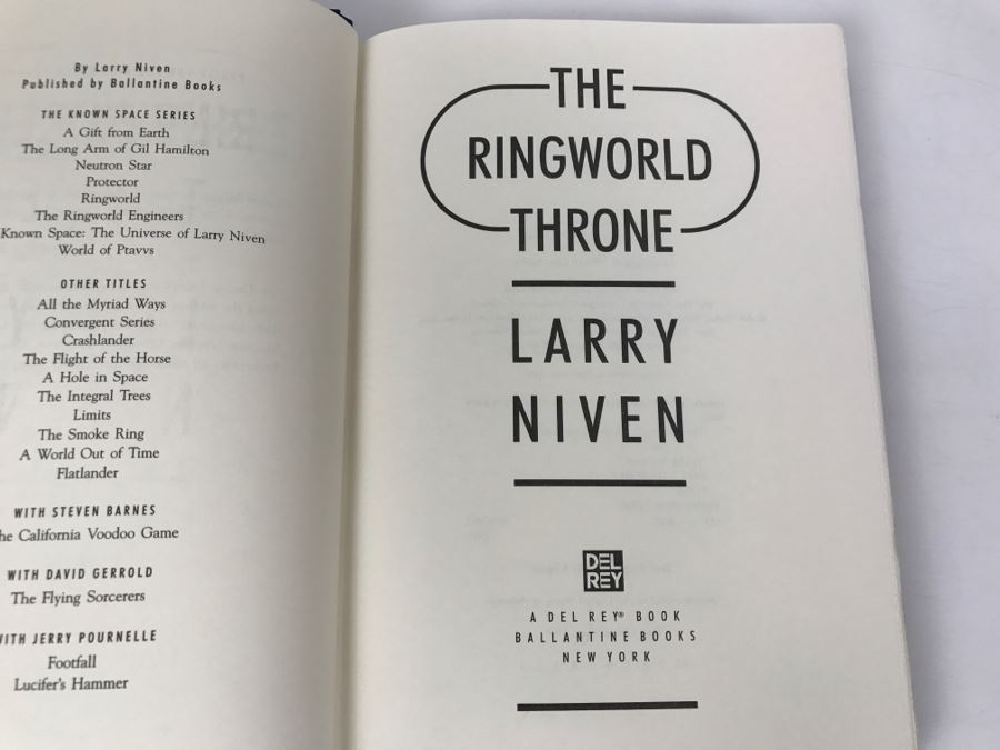 Signed First Edition 1996 Hardcover Book The Ringworld Throne By Larry Nevin [Photo 7]