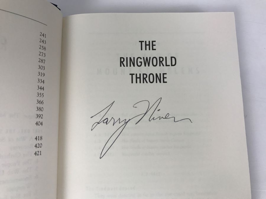 Signed First Edition 1996 Hardcover Book The Ringworld Throne By Larry Nevin [Photo 5]