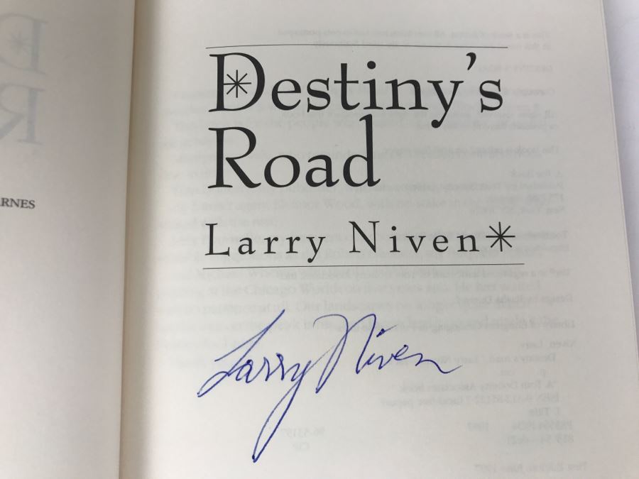 Signed First Edition 1997 Hardcover Book Destiny's Road By Larry Niven [Photo 6]