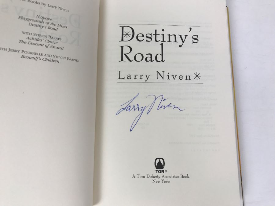Signed First Edition 1997 Hardcover Book Destiny's Road By Larry Niven [Photo 5]