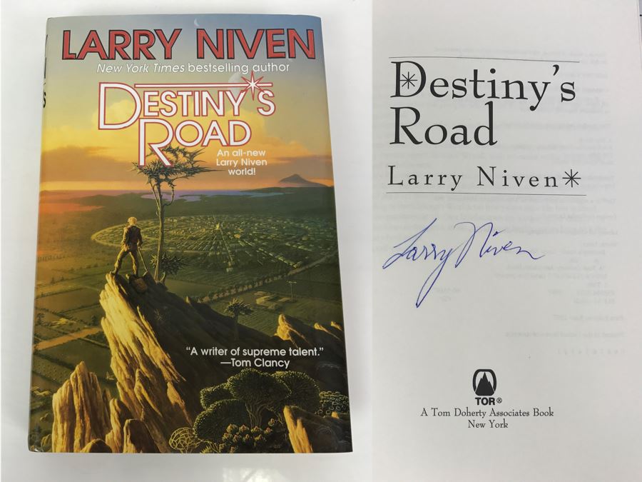 Signed First Edition 1997 Hardcover Book Destiny's Road By Larry Niven [Photo 1]