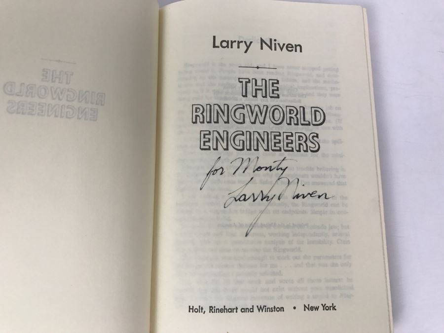 Signed Hardcover Book The Ringworld Engineers By Larry Niven [Photo 5]