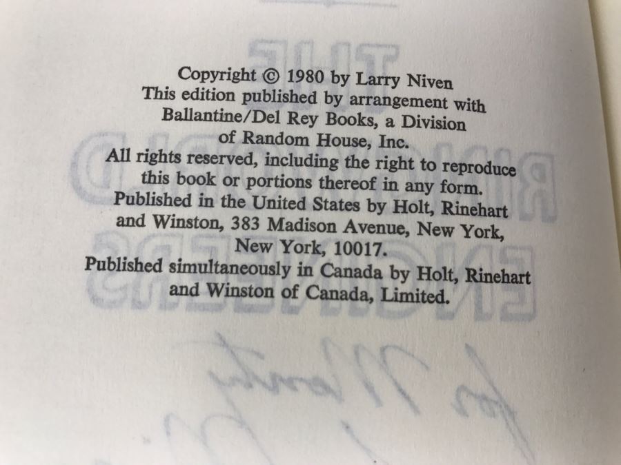 Signed Hardcover Book The Ringworld Engineers By Larry Niven [Photo 9]