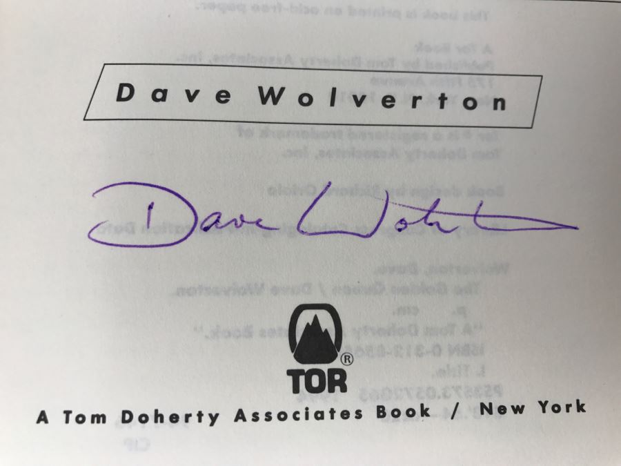 Signed First Edition 1994 Hardcover Book The Golden Queen By Dave Wolverton [Photo 6]