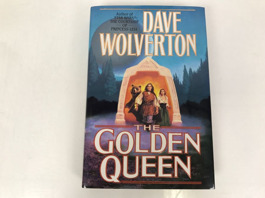 Signed First Edition 1994 Hardcover Book The Golden Queen By Dave Wolverton [Photo 2]