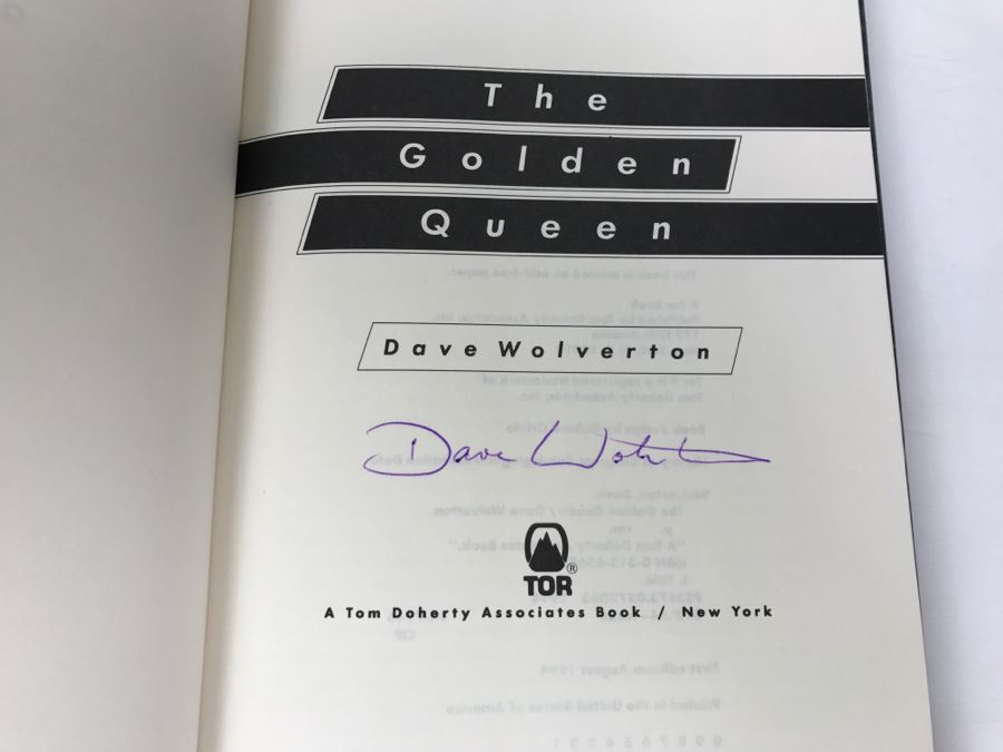 Signed First Edition 1994 Hardcover Book The Golden Queen By Dave Wolverton [Photo 5]