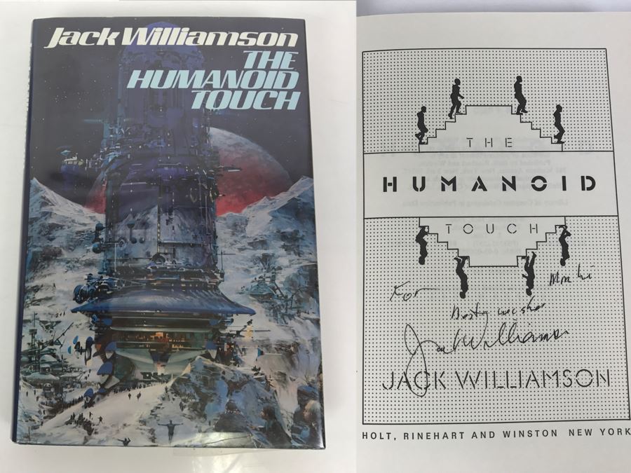 Signed 1980 Hardcover Book The Humanoid Touch By Jack Williamson [Photo 1]
